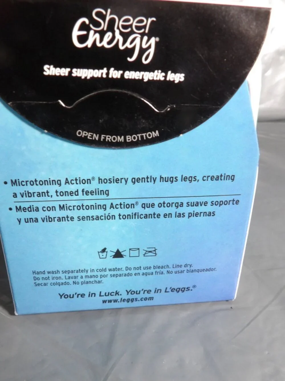 4 Packs Leggs Pantyhose Size Q Sheer Energy Medium Support Control Top Off Black